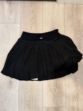 ALO Yoga Black Pleated Skirt